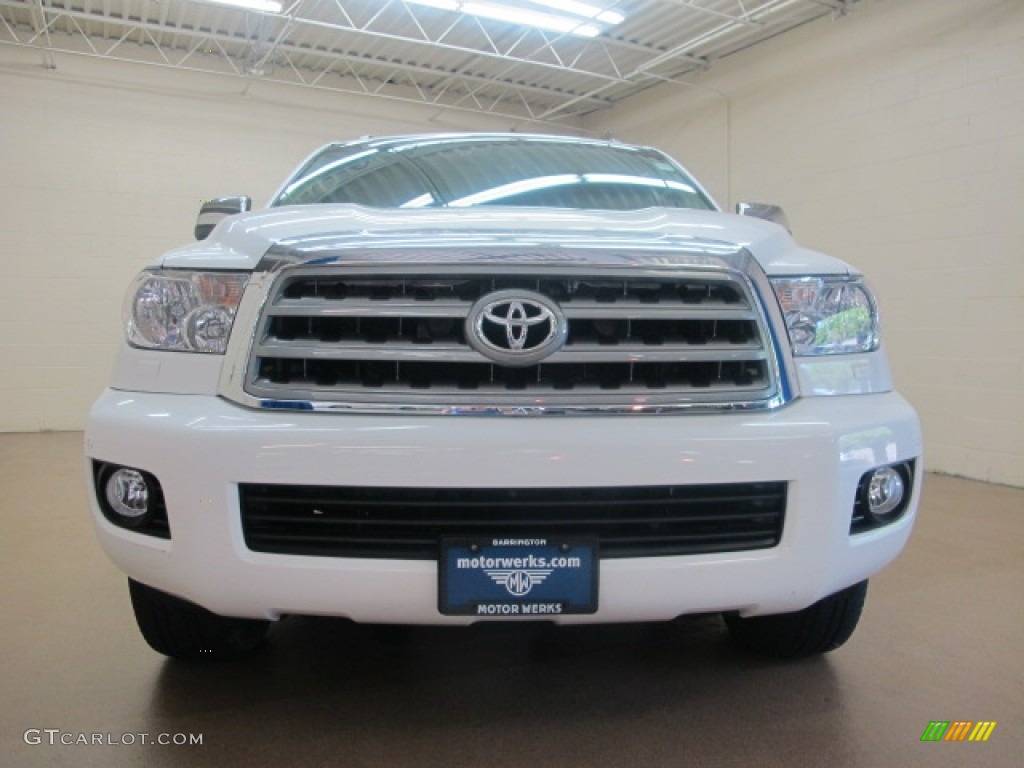 2010 Sequoia Limited 4WD - Super White / Sand Beige photo #3