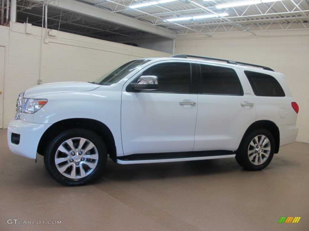 2010 Sequoia Limited 4WD - Super White / Sand Beige photo #5