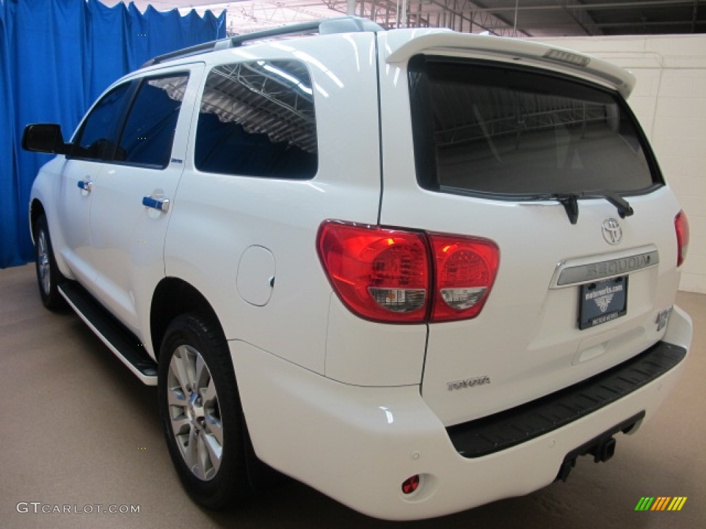 2010 Sequoia Limited 4WD - Super White / Sand Beige photo #10