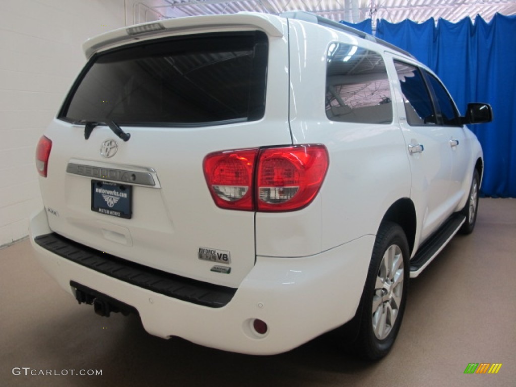 2010 Sequoia Limited 4WD - Super White / Sand Beige photo #13