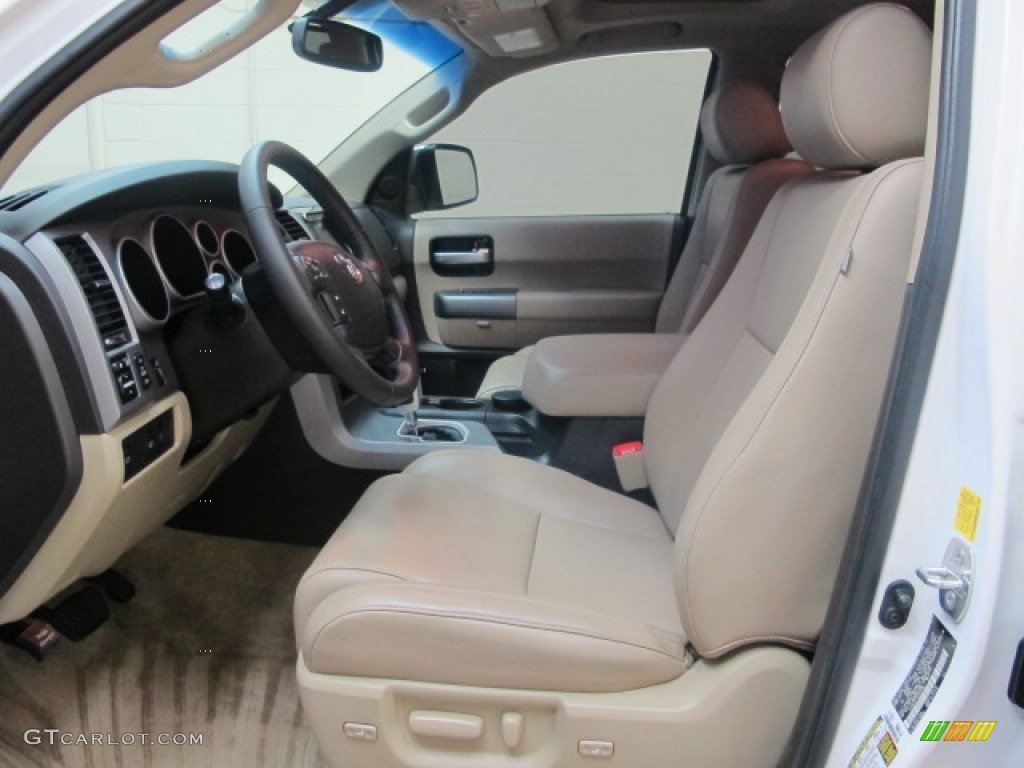 2010 Sequoia Limited 4WD - Super White / Sand Beige photo #18