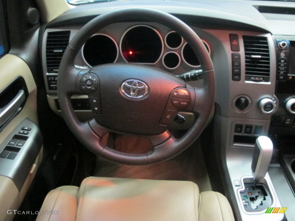 2010 Sequoia Limited 4WD - Super White / Sand Beige photo #21