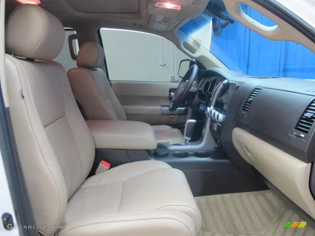 2010 Sequoia Limited 4WD - Super White / Sand Beige photo #24