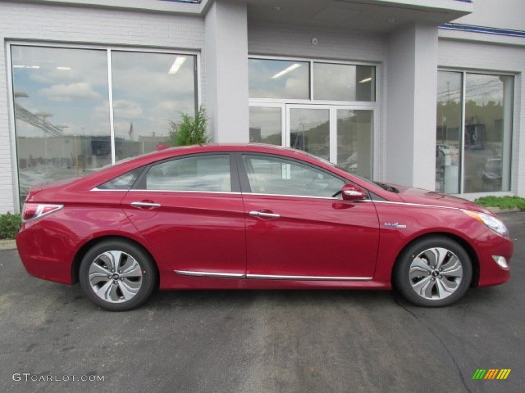 2013 Sonata Hybrid Limited - Venetian Red Pearl / Camel photo #2