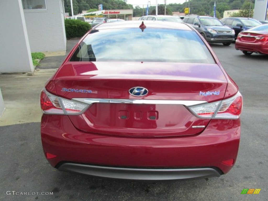 2013 Sonata Hybrid Limited - Venetian Red Pearl / Camel photo #4