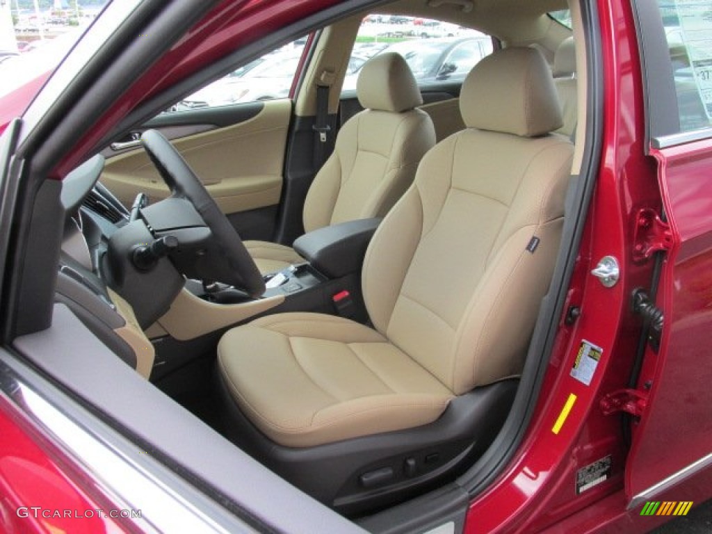 2013 Sonata Hybrid Limited - Venetian Red Pearl / Camel photo #6