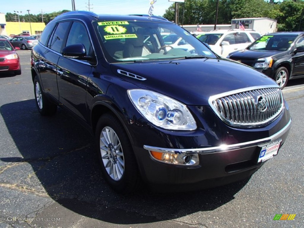 2011 Enclave CXL AWD - Ming Blue Metallic / Titanium/Dark Titanium photo #3