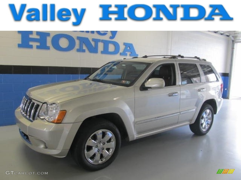 2009 Grand Cherokee Overland 4x4 - Bright Silver Metallic / Saddle Brown Royale Leather photo #1