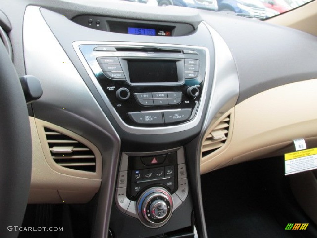 2013 Elantra Limited - Midnight Black / Beige photo #8