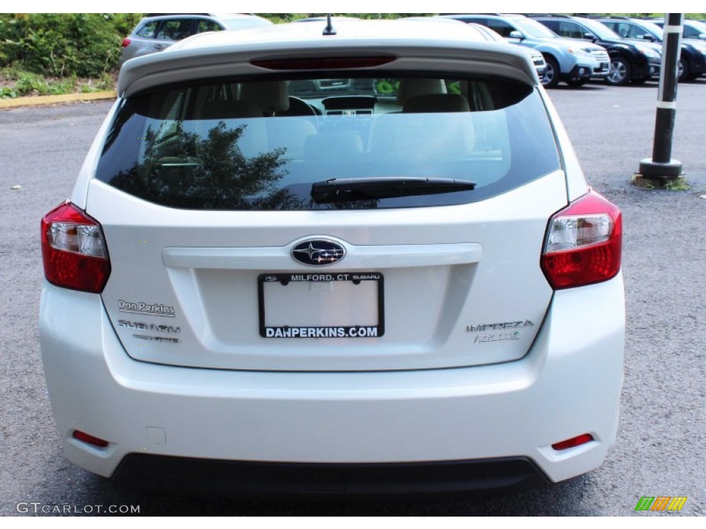 2012 Impreza 2.0i Premium 5 Door - Satin White Pearl / Ivory photo #7