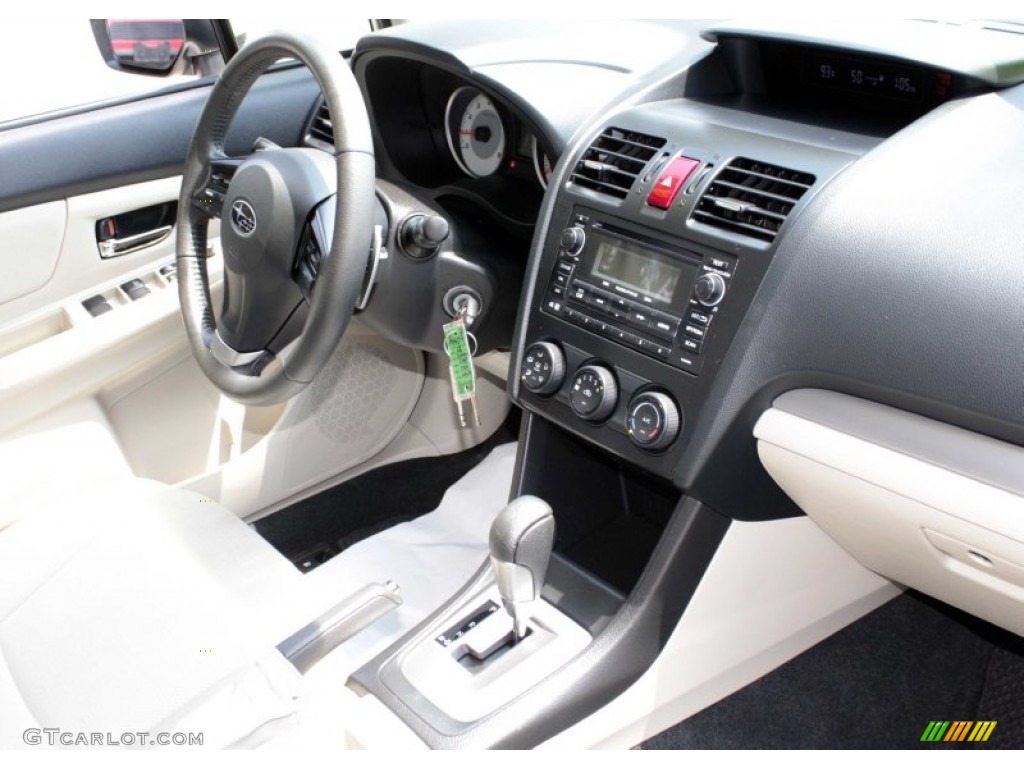 2012 Impreza 2.0i Premium 5 Door - Satin White Pearl / Ivory photo #9