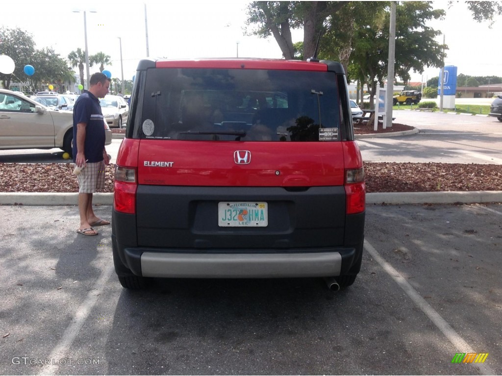2005 Element EX AWD - Rallye Red / Black/Gray photo #3