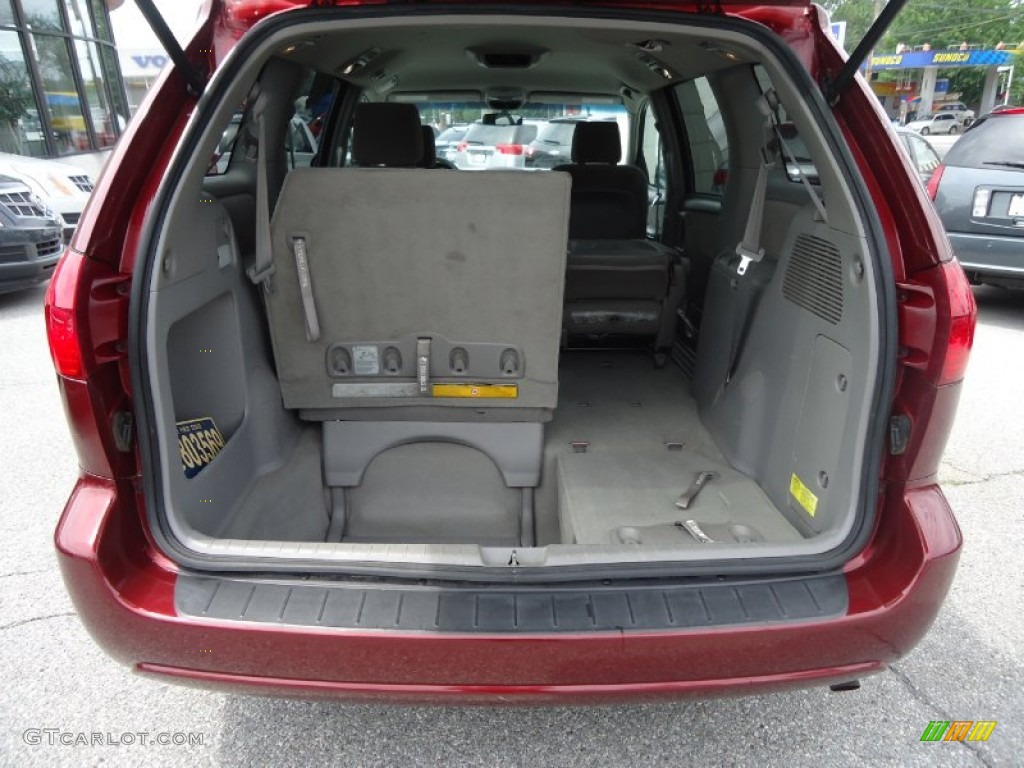 2004 Sienna LE - Salsa Red Pearl / Stone Gray photo #17