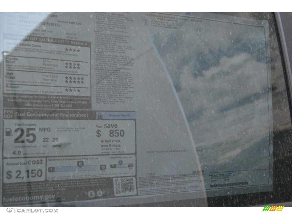 2013 RAV4 Limited AWD - Magnetic Gray Metallic / Ash photo #10