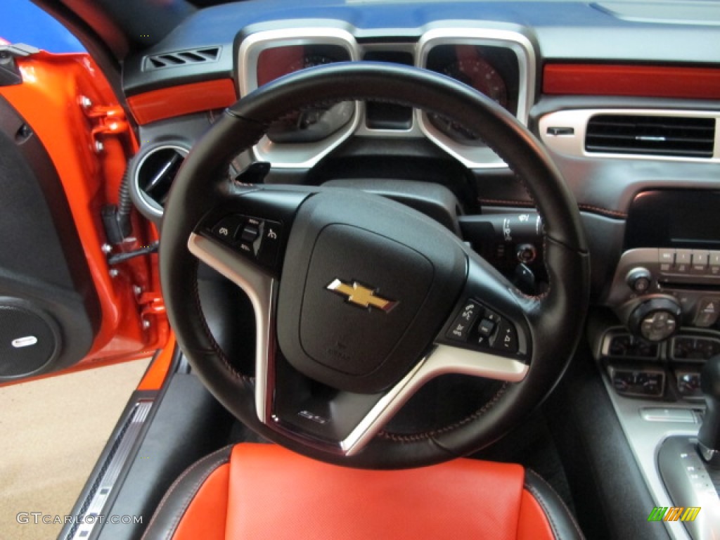 2012 Camaro SS/RS Convertible - Inferno Orange Metallic / Inferno Orange/Black photo #24