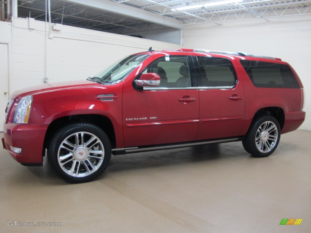 Crystal Red Tintcoat 2012 Cadillac Escalade ESV Premium AWD Exterior Photo #83370598