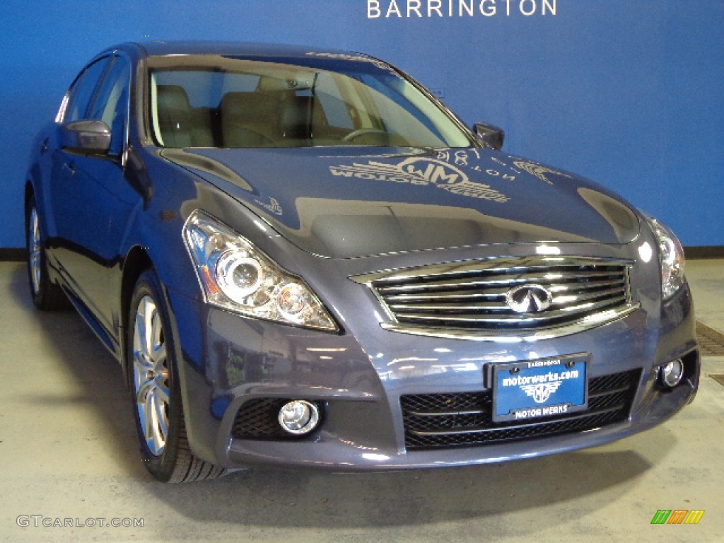 2012 G 37 x S Sport AWD Sedan - Blue Slate / Graphite photo #1