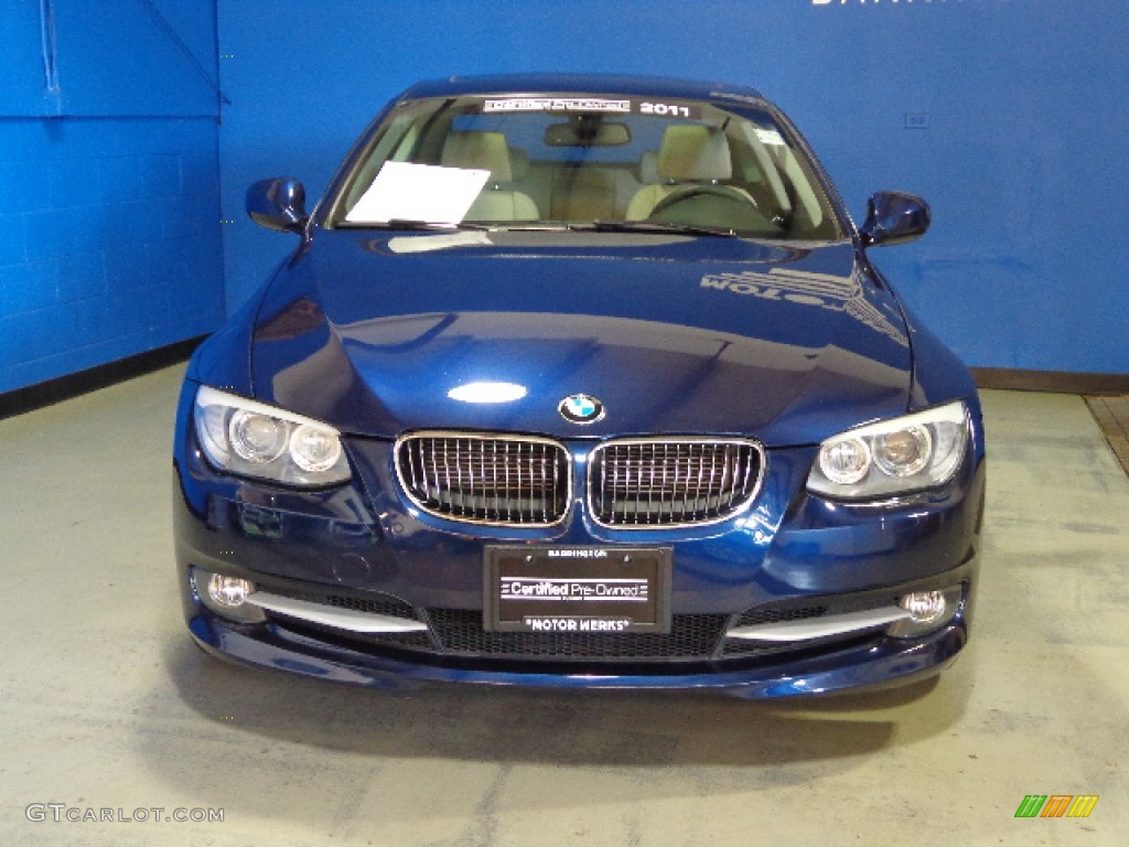 2011 3 Series 328i xDrive Coupe - Deep Sea Blue Metallic / Oyster/Black Dakota Leather photo #2