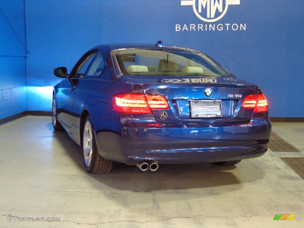 2011 3 Series 328i xDrive Coupe - Deep Sea Blue Metallic / Oyster/Black Dakota Leather photo #6