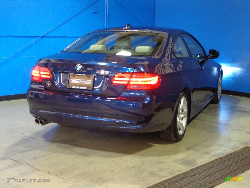 2011 3 Series 328i xDrive Coupe - Deep Sea Blue Metallic / Oyster/Black Dakota Leather photo #8
