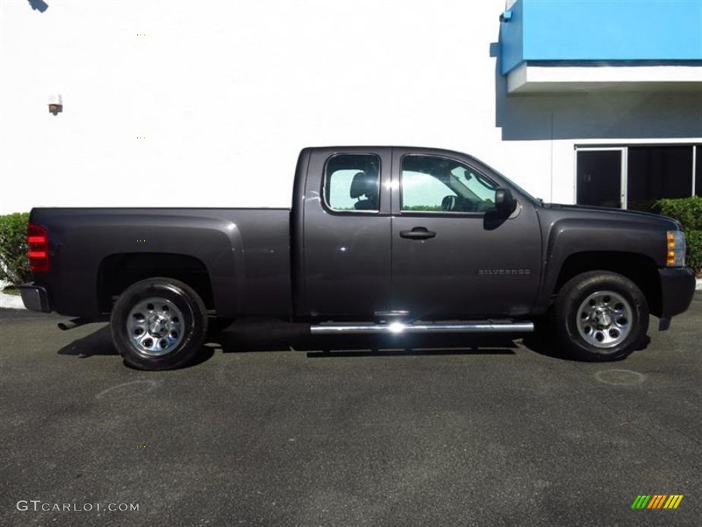 2011 Silverado 1500 LS Extended Cab - Taupe Gray Metallic / Dark Titanium photo #2