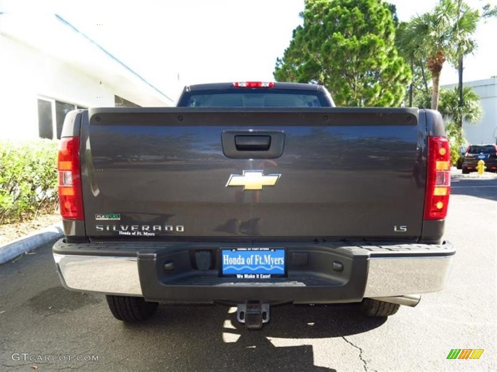 2011 Silverado 1500 LS Extended Cab - Taupe Gray Metallic / Dark Titanium photo #4