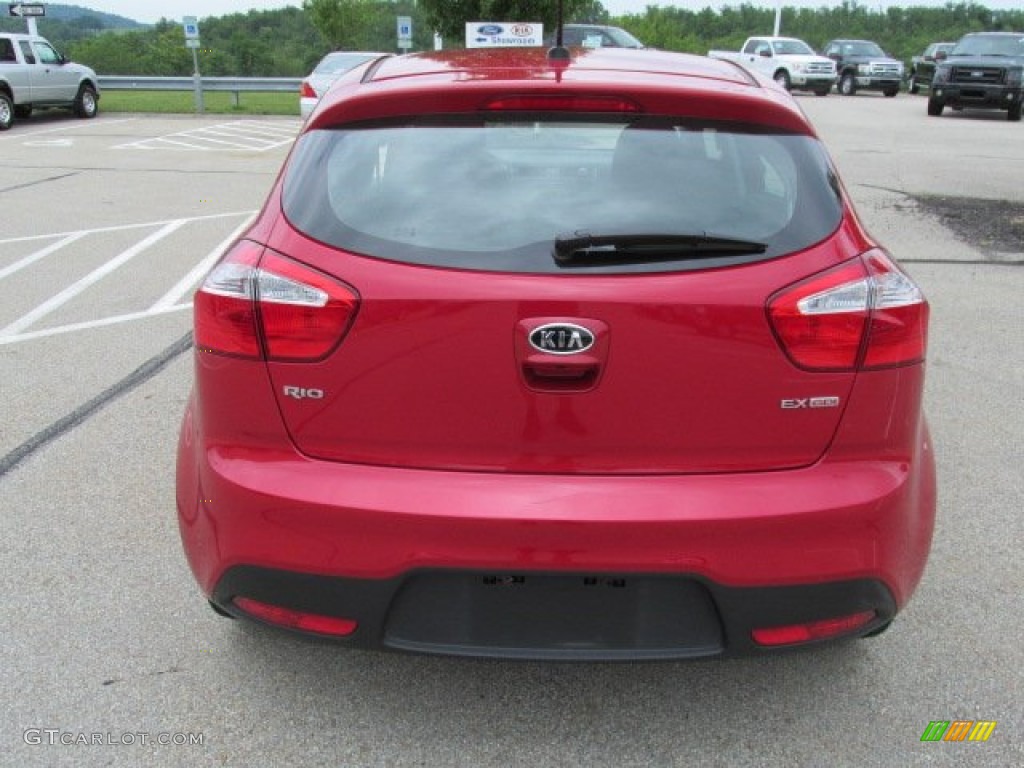Signal Red 2012 Kia Rio Rio5 EX Hatchback Exterior Photo #83376385