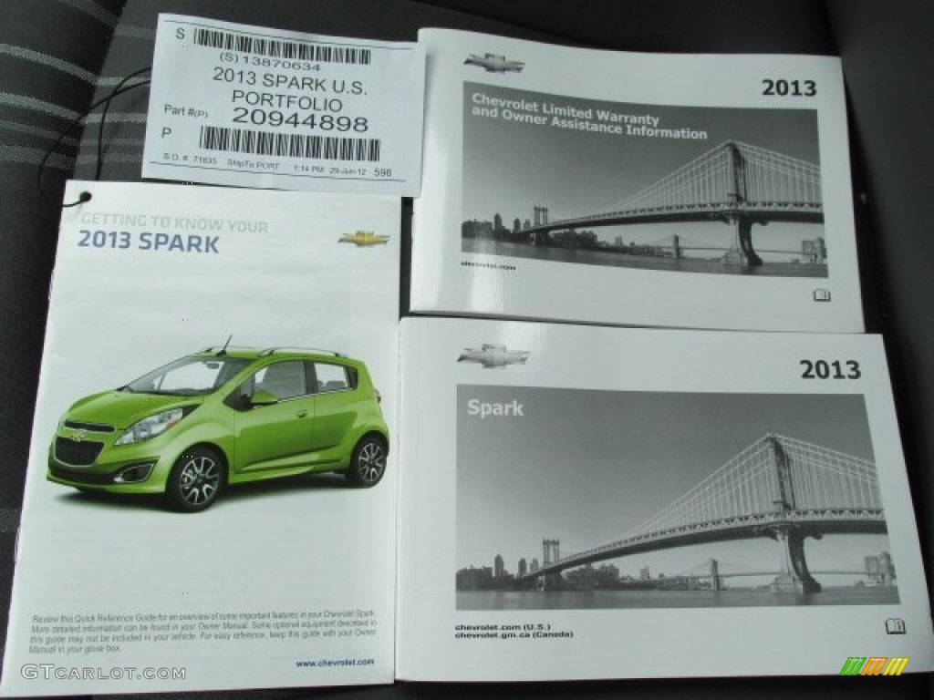 2013 Chevrolet Spark LS Books/Manuals Photo #83376646
