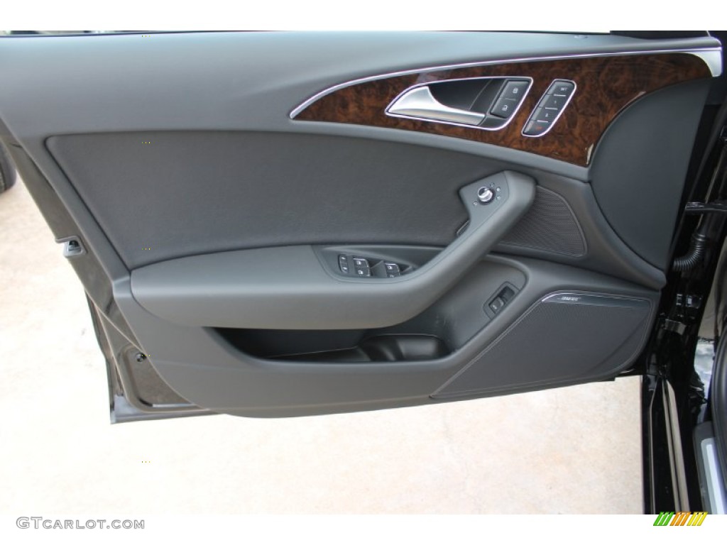 2014 Audi A6 3.0 TDI quattro Sedan Black Door Panel Photo #83378905