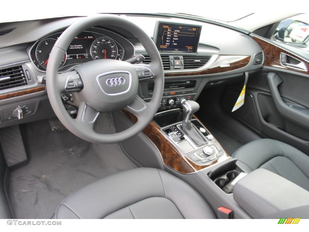 Black Interior 2014 Audi A6 3.0 TDI quattro Sedan Photo #83378953