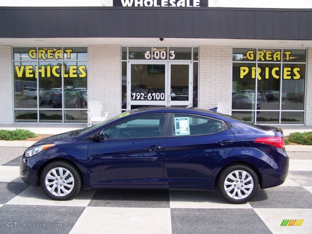 2012 Elantra GLS - Indigo Night Blue / Gray photo #1