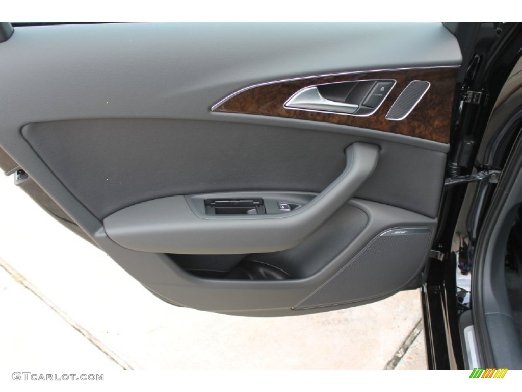 2014 Audi A6 3.0 TDI quattro Sedan Black Door Panel Photo #83379526
