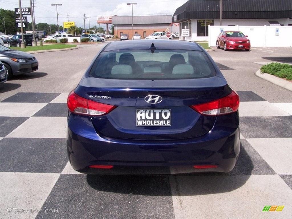 2012 Elantra GLS - Indigo Night Blue / Gray photo #4
