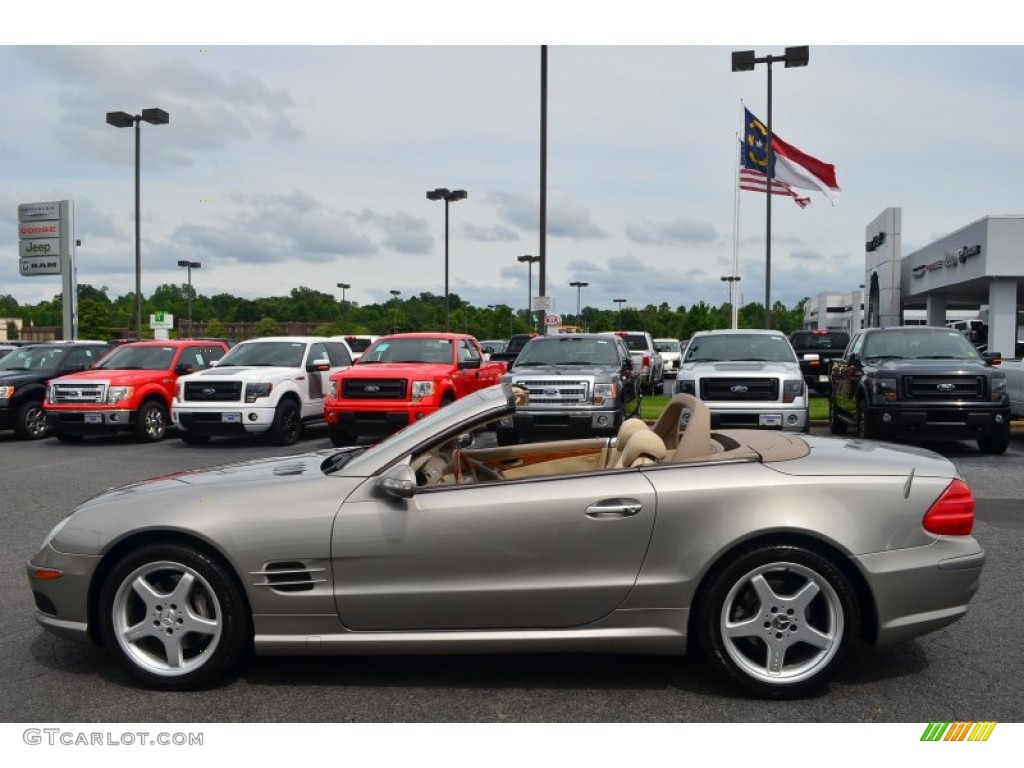 Pewter Silver Metallic 2003 Mercedes-Benz SL 500 Roadster Exterior Photo #83379598
