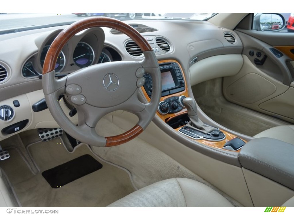 Stone Interior 2003 Mercedes-Benz SL 500 Roadster Photo #83380120