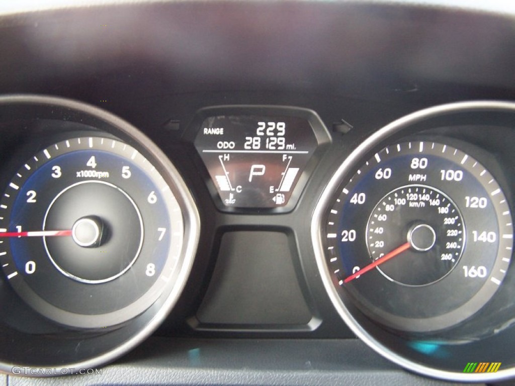 2012 Elantra GLS - Indigo Night Blue / Gray photo #16