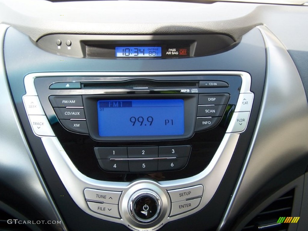 2012 Elantra GLS - Indigo Night Blue / Gray photo #17