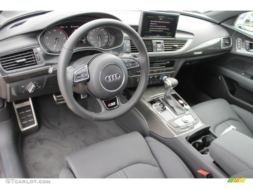 Black Perforated Valcona Interior 2014 Audi S7 Prestige 4.0 TFSI quattro Photo #83380597
