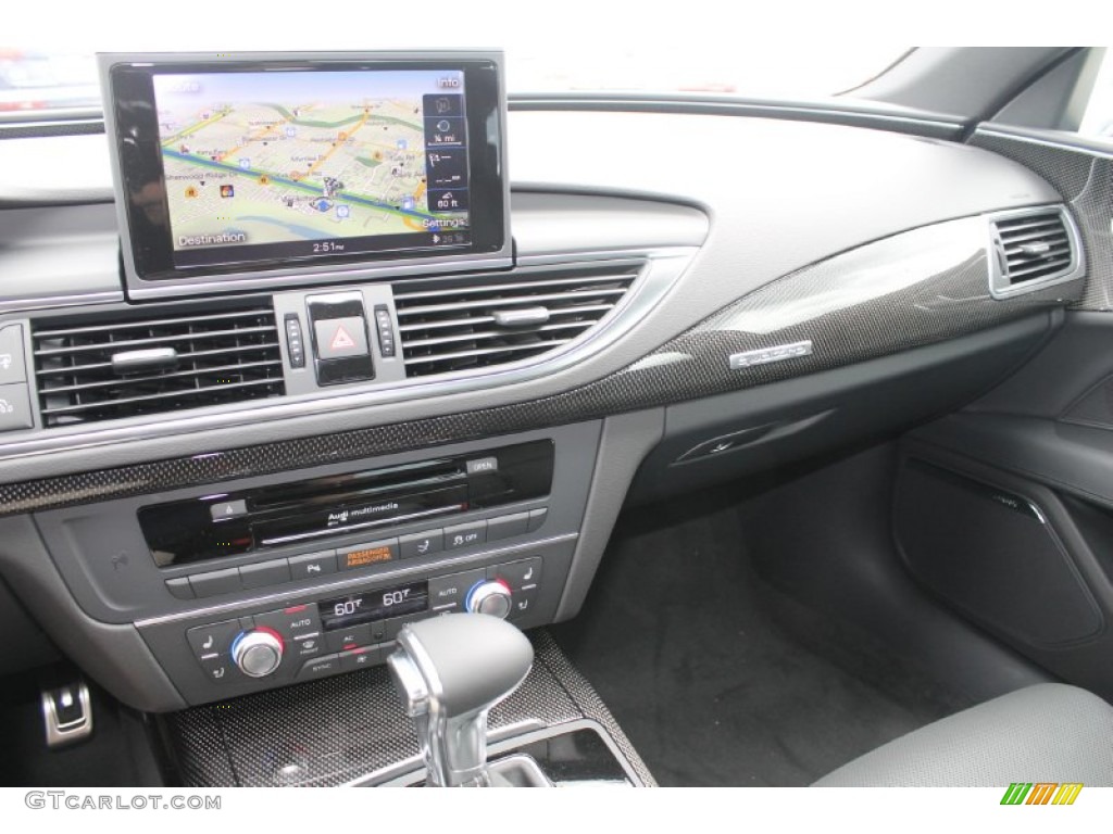 2014 Audi S7 Prestige 4.0 TFSI quattro Black Perforated Valcona Dashboard Photo #83380720