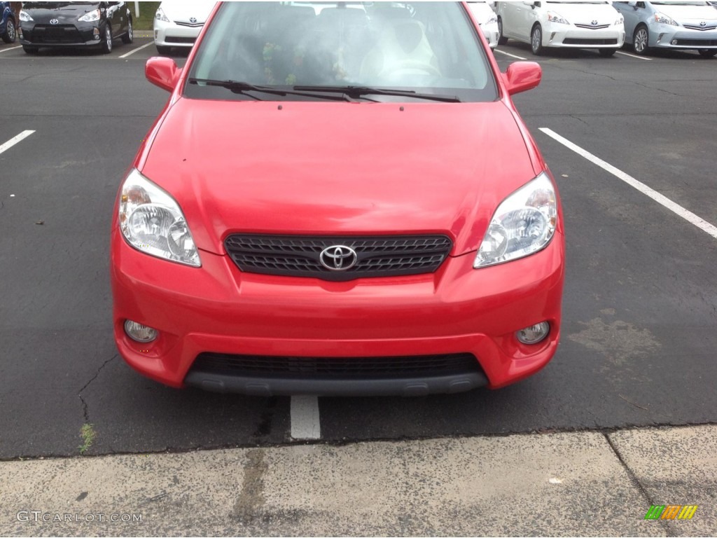 Radiant Red Toyota Matrix