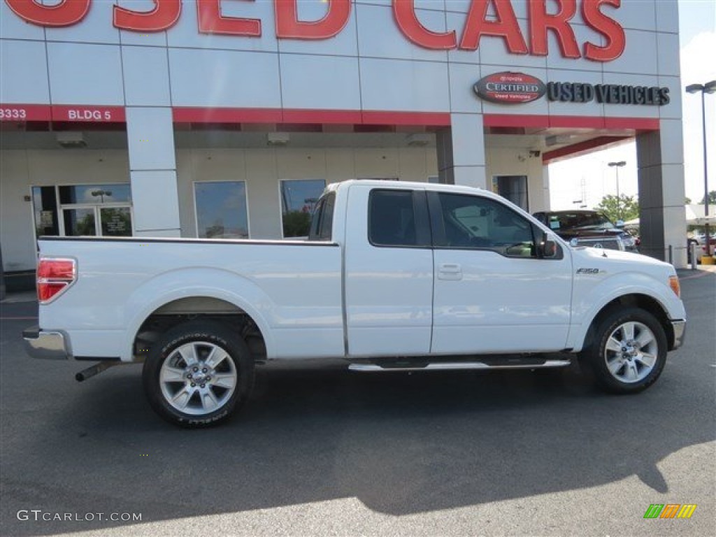 2010 F150 Lariat SuperCab - Oxford White / Tan photo #8