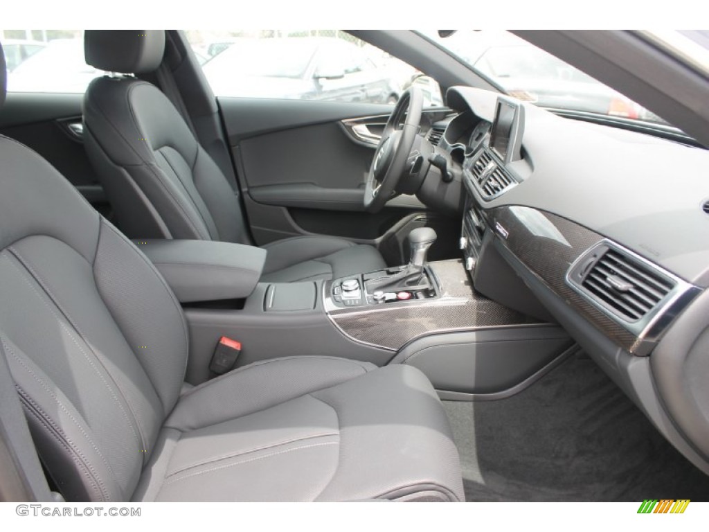 Black Perforated Valcona Interior 2014 Audi S7 Prestige 4.0 TFSI quattro Photo #83381917
