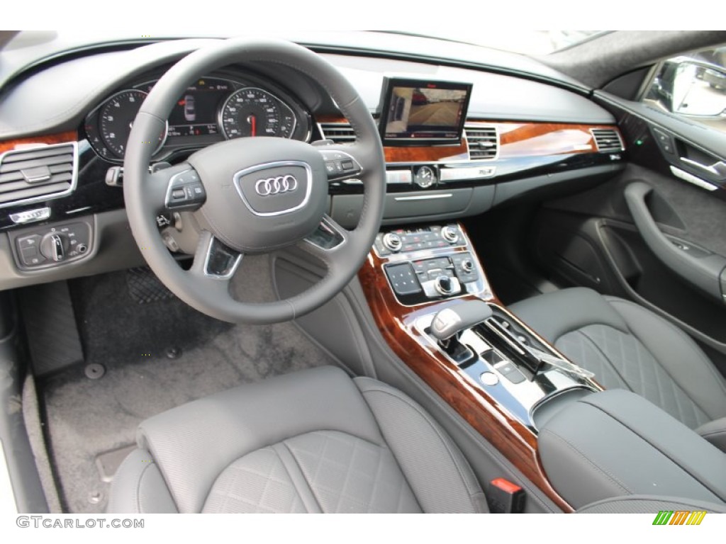Black Interior 2014 Audi A8 L 4.0T quattro Photo #83382642