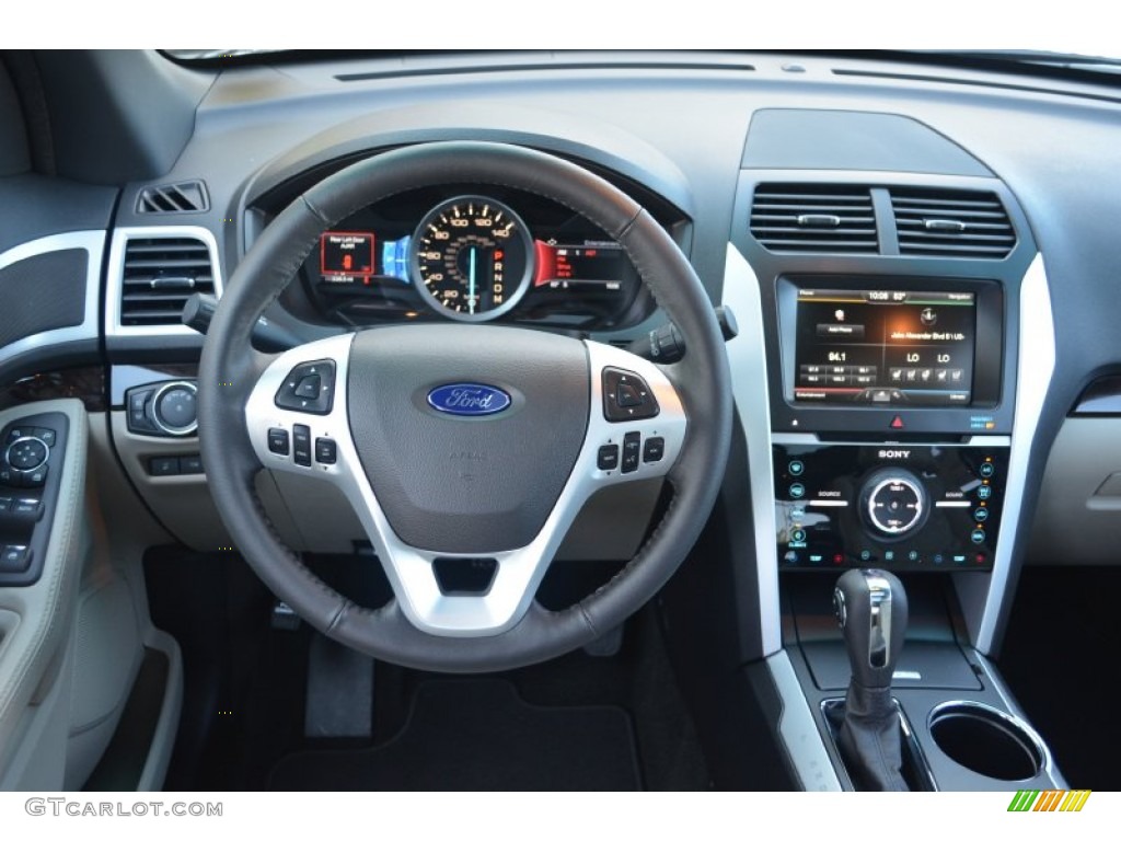 2014 Ford Explorer Limited Medium Light Stone Dashboard Photo #83383624