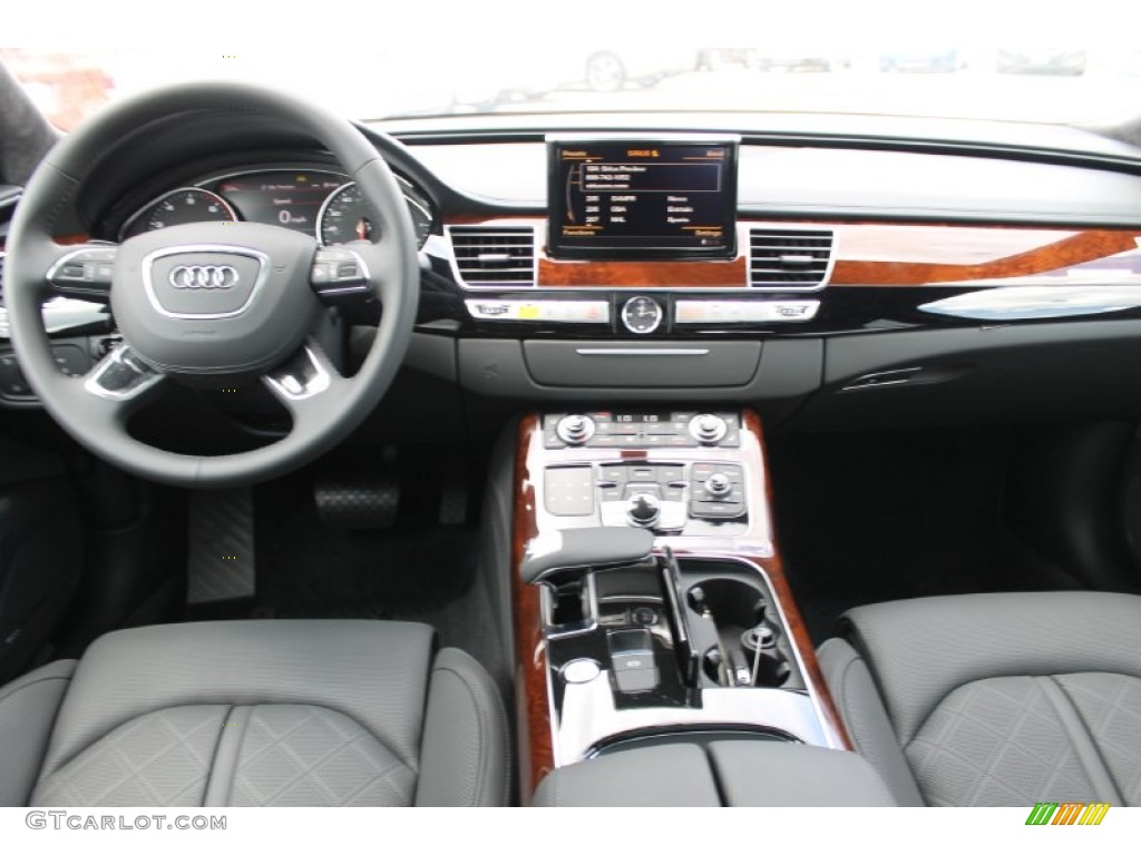 2014 Audi A8 L 4.0T quattro Black Dashboard Photo #83383867