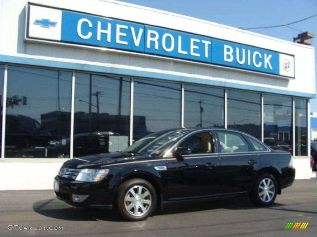 2008 Taurus SEL AWD - Dark Ink Blue Metallic / Camel photo #1