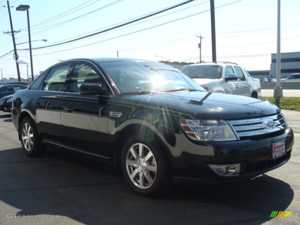 2008 Taurus SEL AWD - Dark Ink Blue Metallic / Camel photo #3