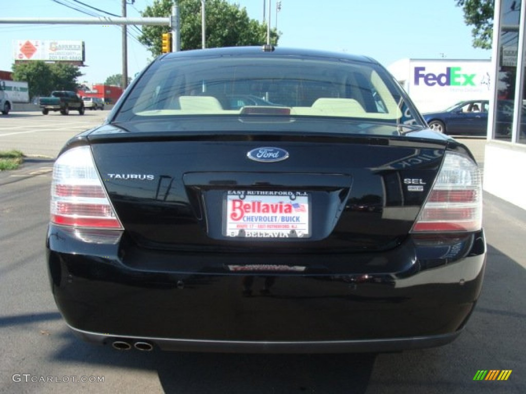 2008 Taurus SEL AWD - Dark Ink Blue Metallic / Camel photo #5