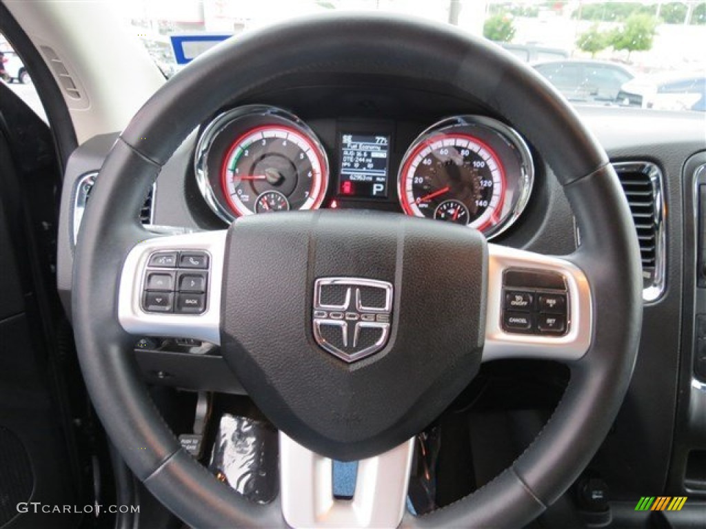 2011 Dodge Durango R/T Black Steering Wheel Photo #83388826