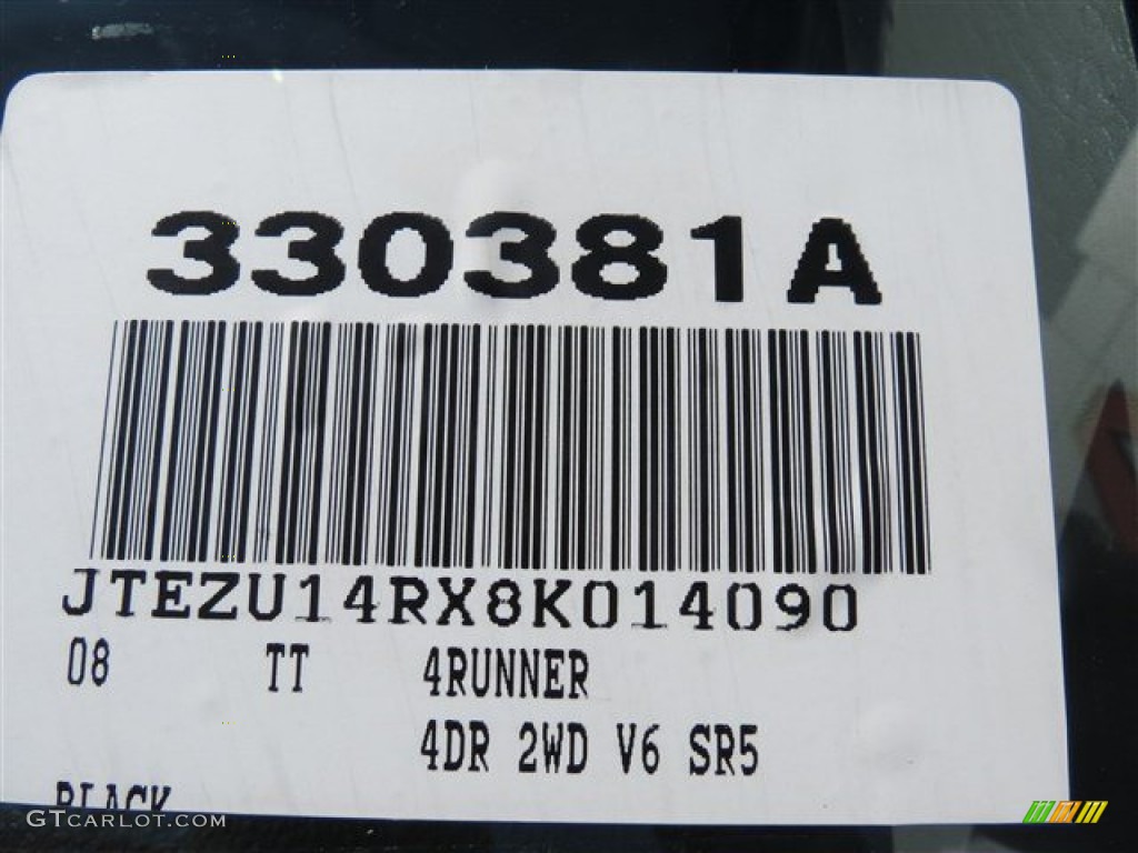 2008 4Runner SR5 - Black / Stone Gray photo #19